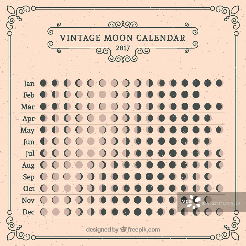 复古风格月历图片素材