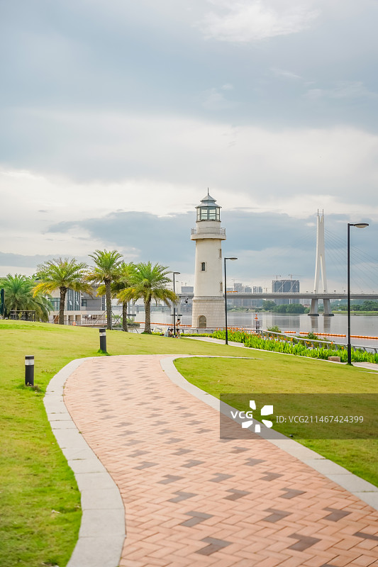 广州南沙区灵山岛尖江边景色图片素材