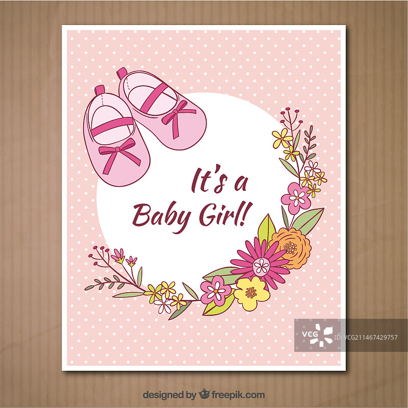 女婴贺卡图片素材