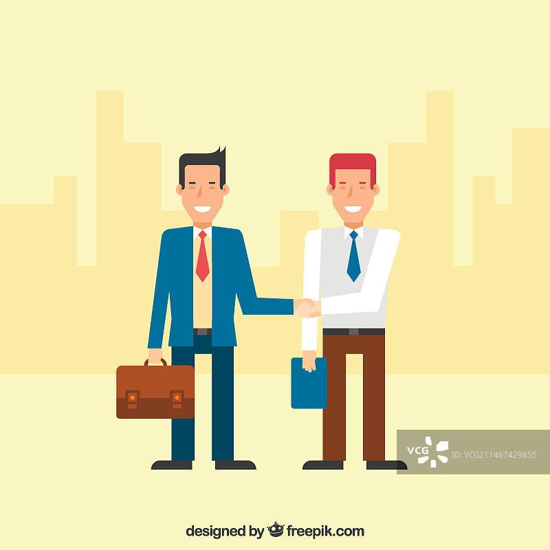 达成协议的两位商人图片素材