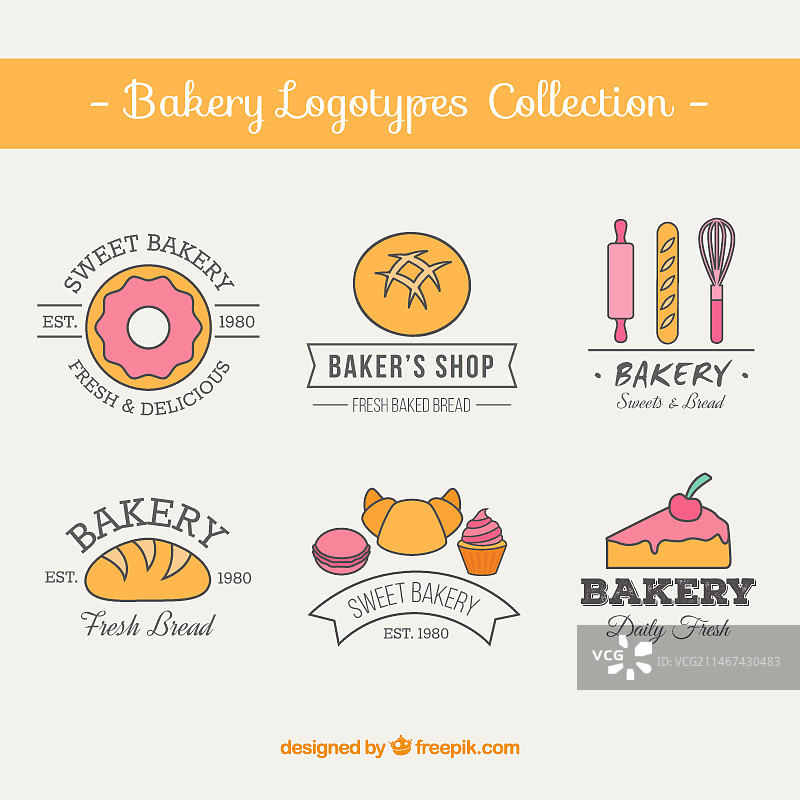 优雅的面包店Logo合集图片素材