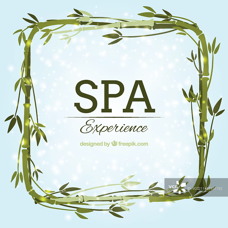 水彩竹子SPA背景图片素材