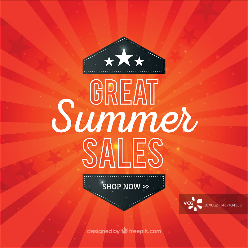 红色太阳光背景夏季促销图片素材