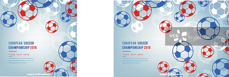 手绘足球的欧洲足球锦标赛图片素材