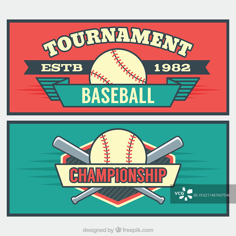 复古风格的锦标赛banner图片素材