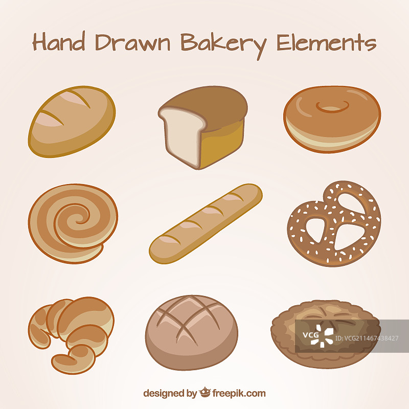 手绘烘焙元素合集图片素材