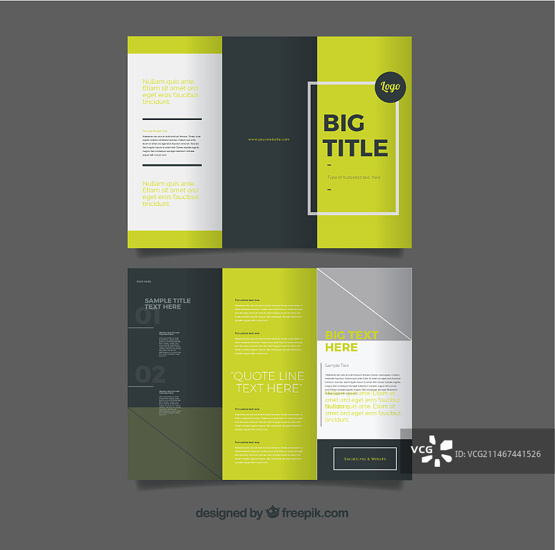 现代风格的三折页图片素材