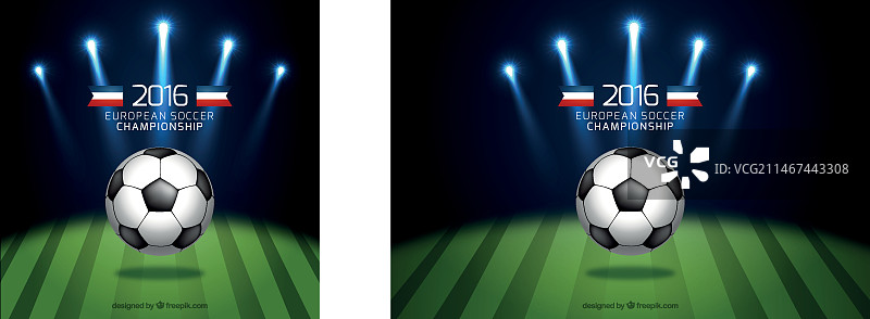 足球场上的足球背景图片素材