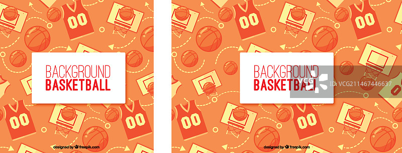 扁平风格篮球背景图片素材