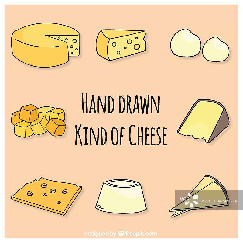 手绘奶酪合集图片素材
