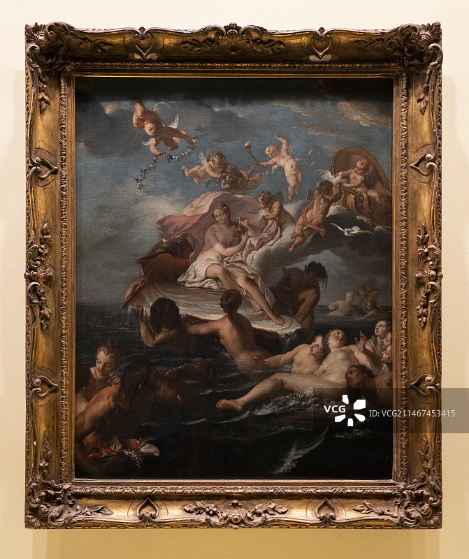 东京富士美术馆珍藏西方人物画展诺埃尔·尼古拉·科佩尔《维纳斯的诞生》约1732图片素材