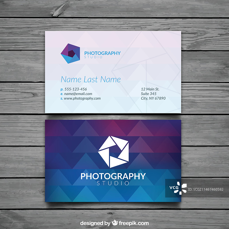 全彩摄影名片图片素材