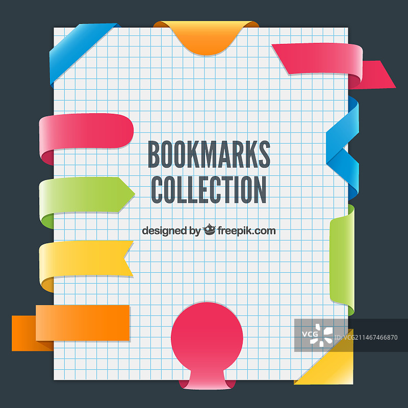 彩色书签合集图片素材