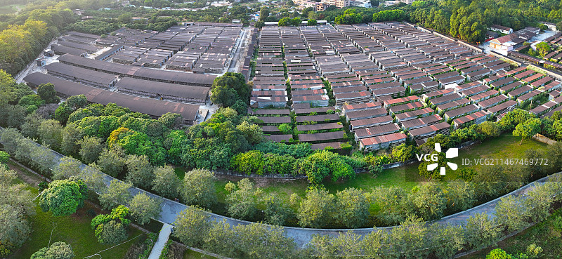 广东省深圳市光明区农场大观园光明高尔夫球会航拍图片素材