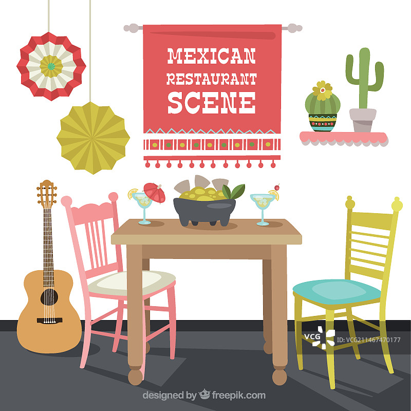 墨西哥餐厅场景图片素材