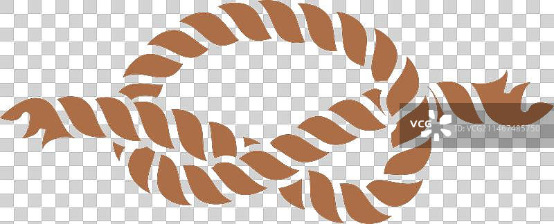 简约风绳结剪纸图片素材