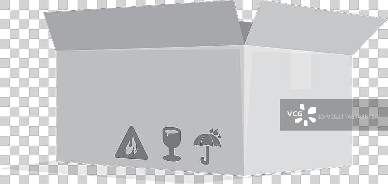 带包装标志的矩形盒子图片素材