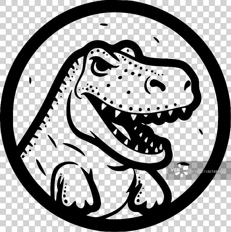 高品质恐龙T恤logo图片素材