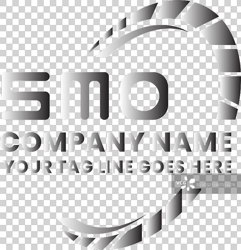 SMO字母标志设计，简约现代图片素材