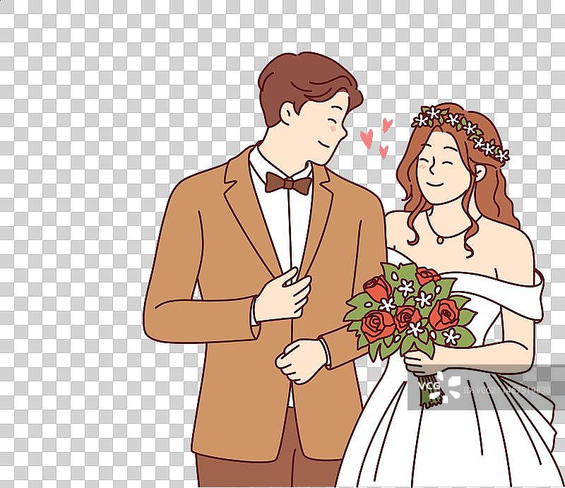 美丽的新郎新娘婚礼仪式图片素材