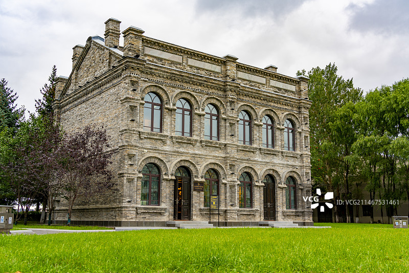 中俄边境城市黑龙江黑河商会旧址图片素材