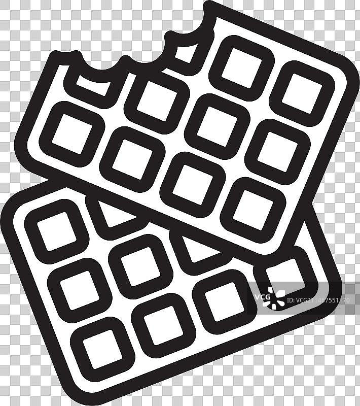 被咬的比利时华夫饼图标图片素材