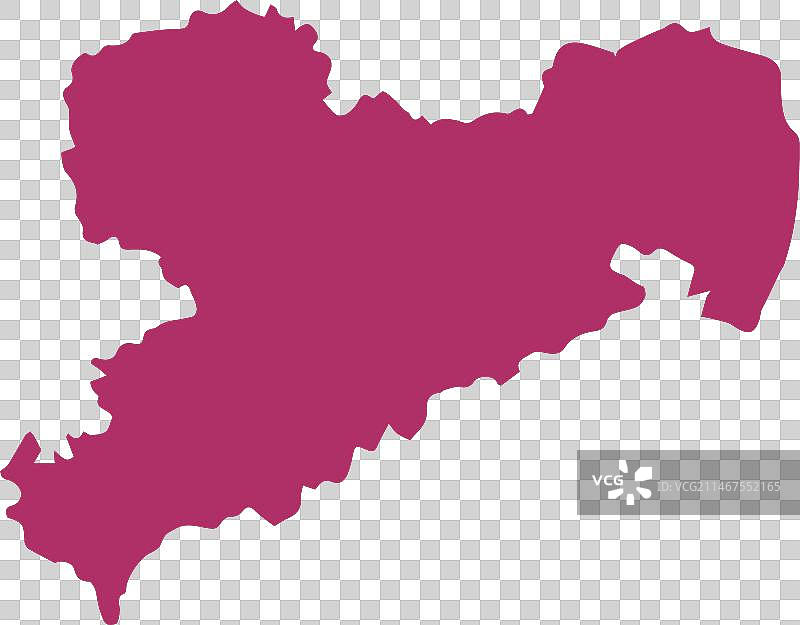 萨克森州地图图片素材