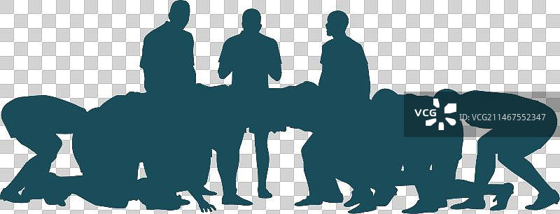 橄榄球争球运动员剪影图片素材