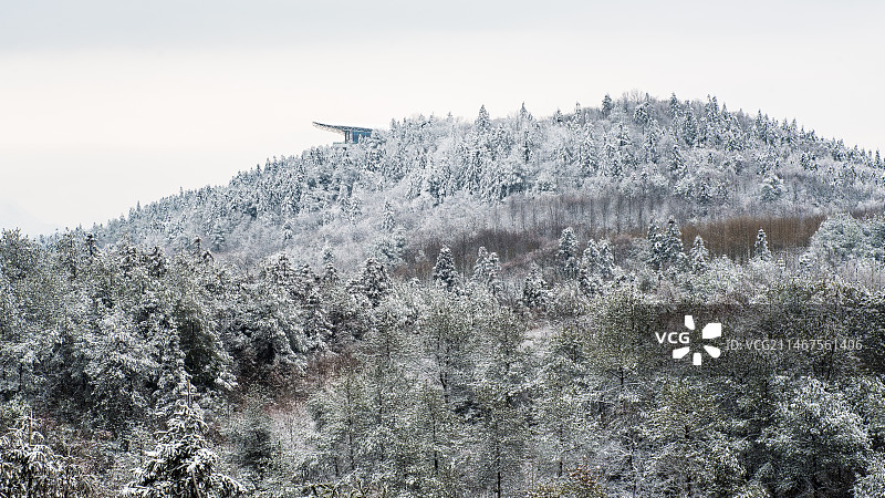 白马山雪景图片素材