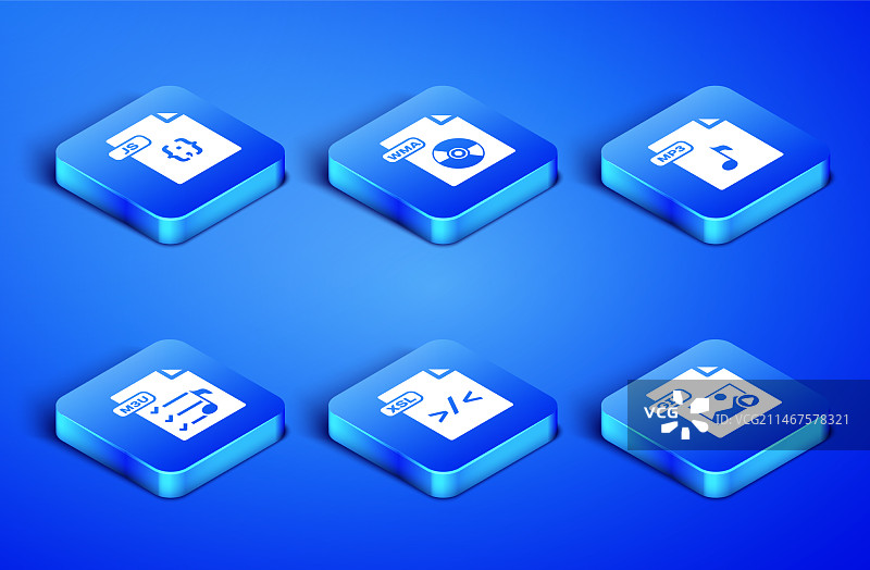 GIF文件JS XSL M3U WMA MP3文档图标图片素材