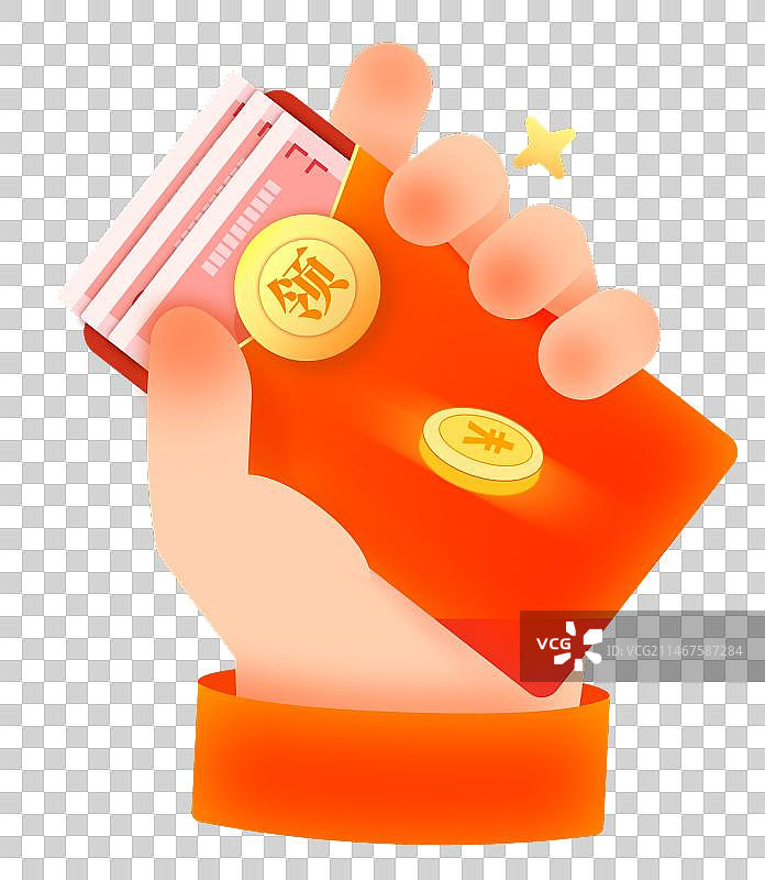 双十二双十一年终好价节领取现金红包抢红包手势免抠元素6图片素材