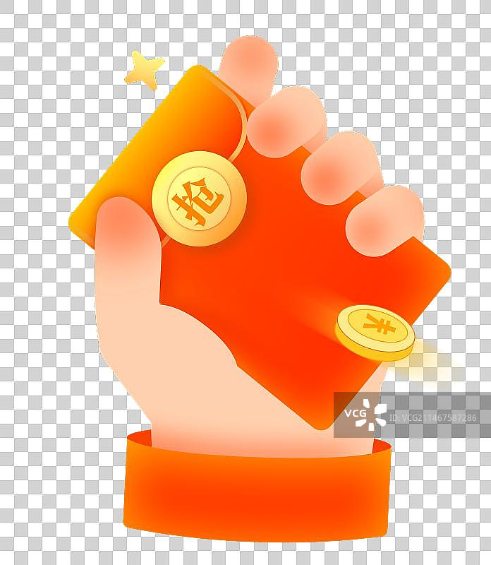 双十二双十一年终好价节领取现金红包抢红包手势免抠元素5图片素材