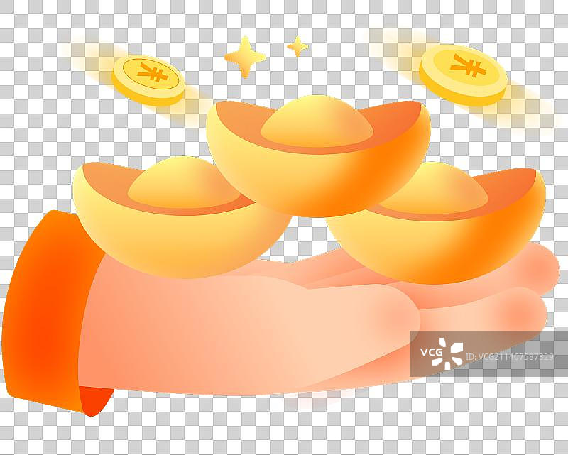 手托金元宝双十二双十一年终好价节领取现金红包抢红包手势免抠元素12图片素材