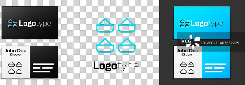 白色背景上的印度香料图标蓝色线条图片素材