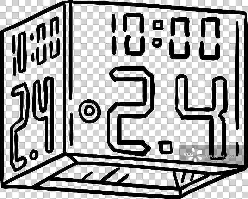 篮球记分牌描边图片素材