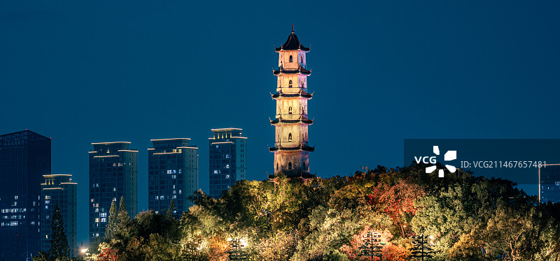 温州江心双塔图片素材