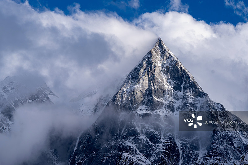 毕棚沟雪山图片素材