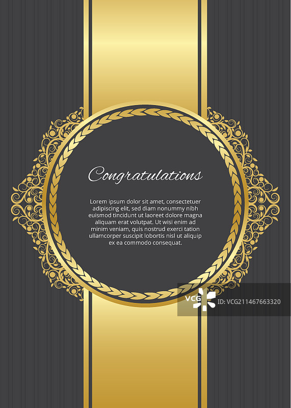 金色复古贺卡图片素材