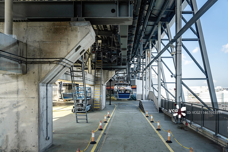 景区缆车中转站内部图片素材