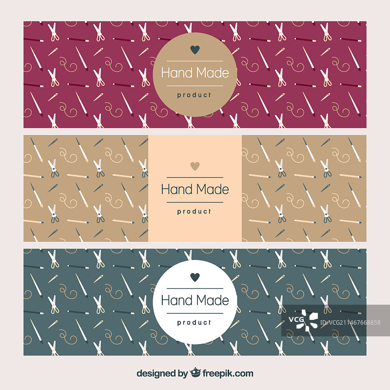 三款精美工艺品banner图片素材