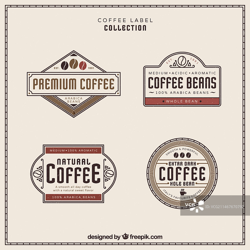 咖啡复古徽章图片素材