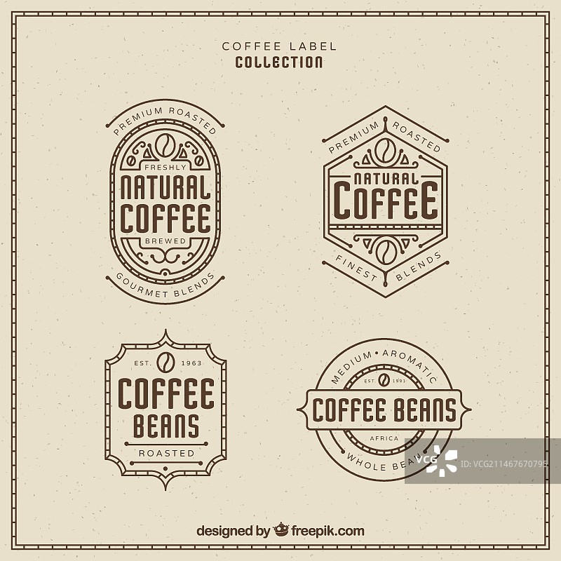 复古咖啡馆徽章图片素材