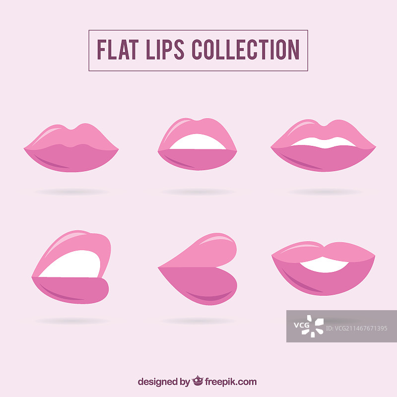 粉色唇妆系列图片素材