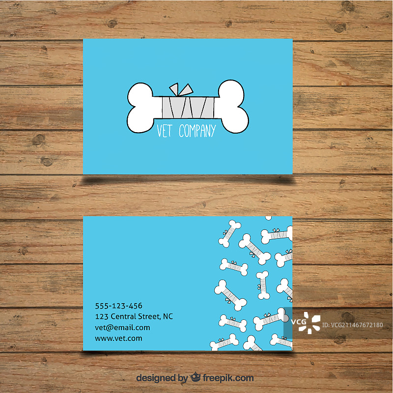 带有骨骼图的兽医卡片图片素材
