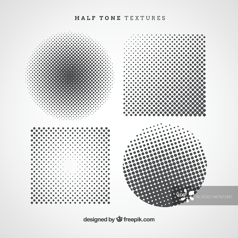 半色调圆形和正方形图片素材