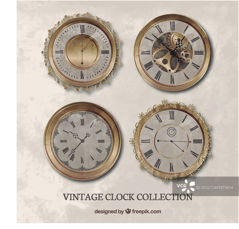 逼真的复古手表图片素材