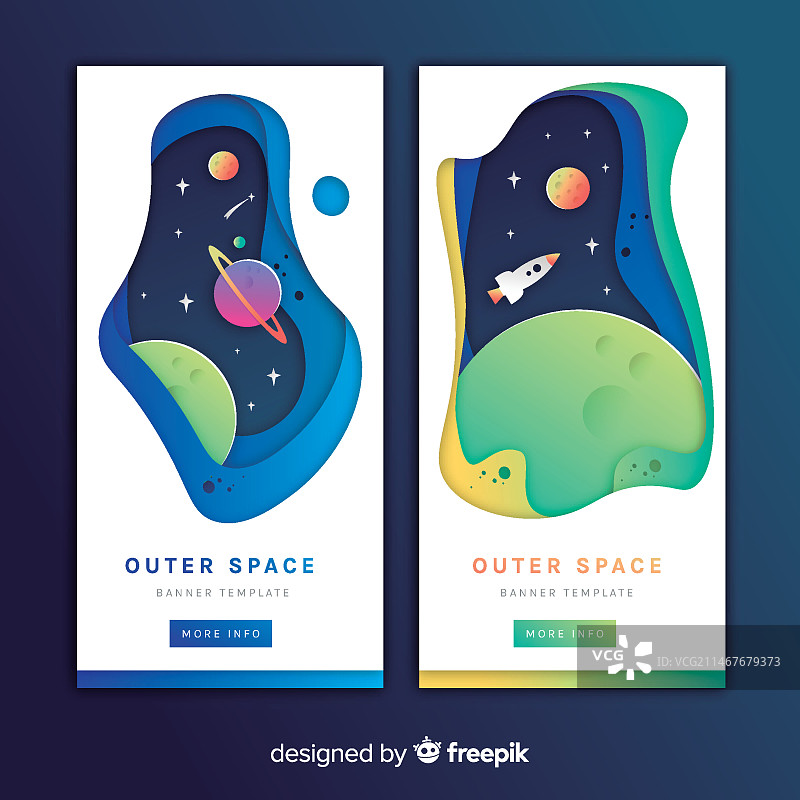纸效果外太空banner图片素材