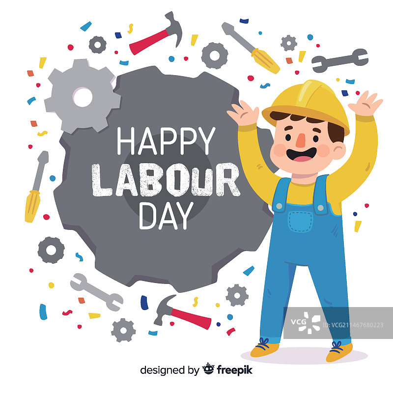扁平风格劳动节背景图片素材