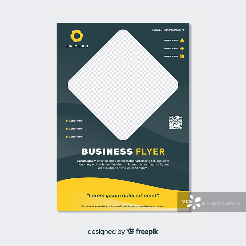 带照片的商务宣传单模板图片素材