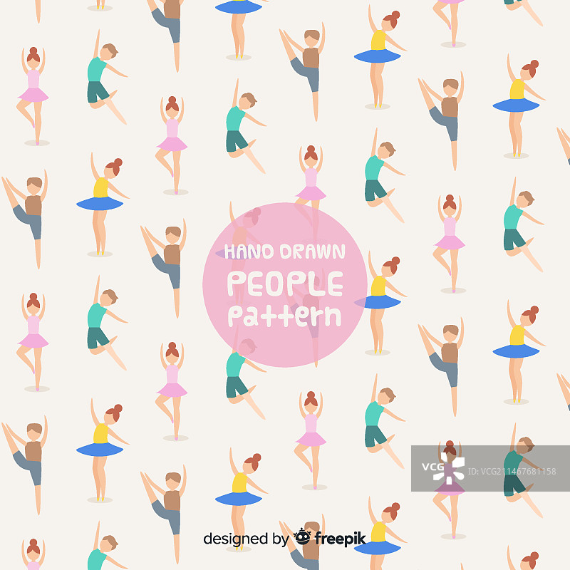 手绘人物图案图片素材